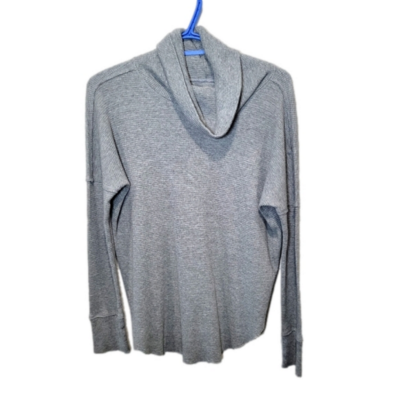 TNA Tops - TNA Waffle knit cowl neck oversized thermal long leeve